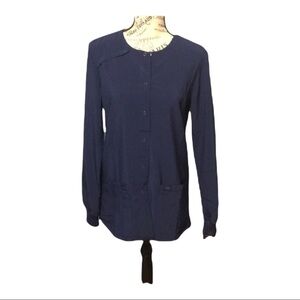 Dickies EDS Essentials Snap Front Warm-up Scrub Jacket Small